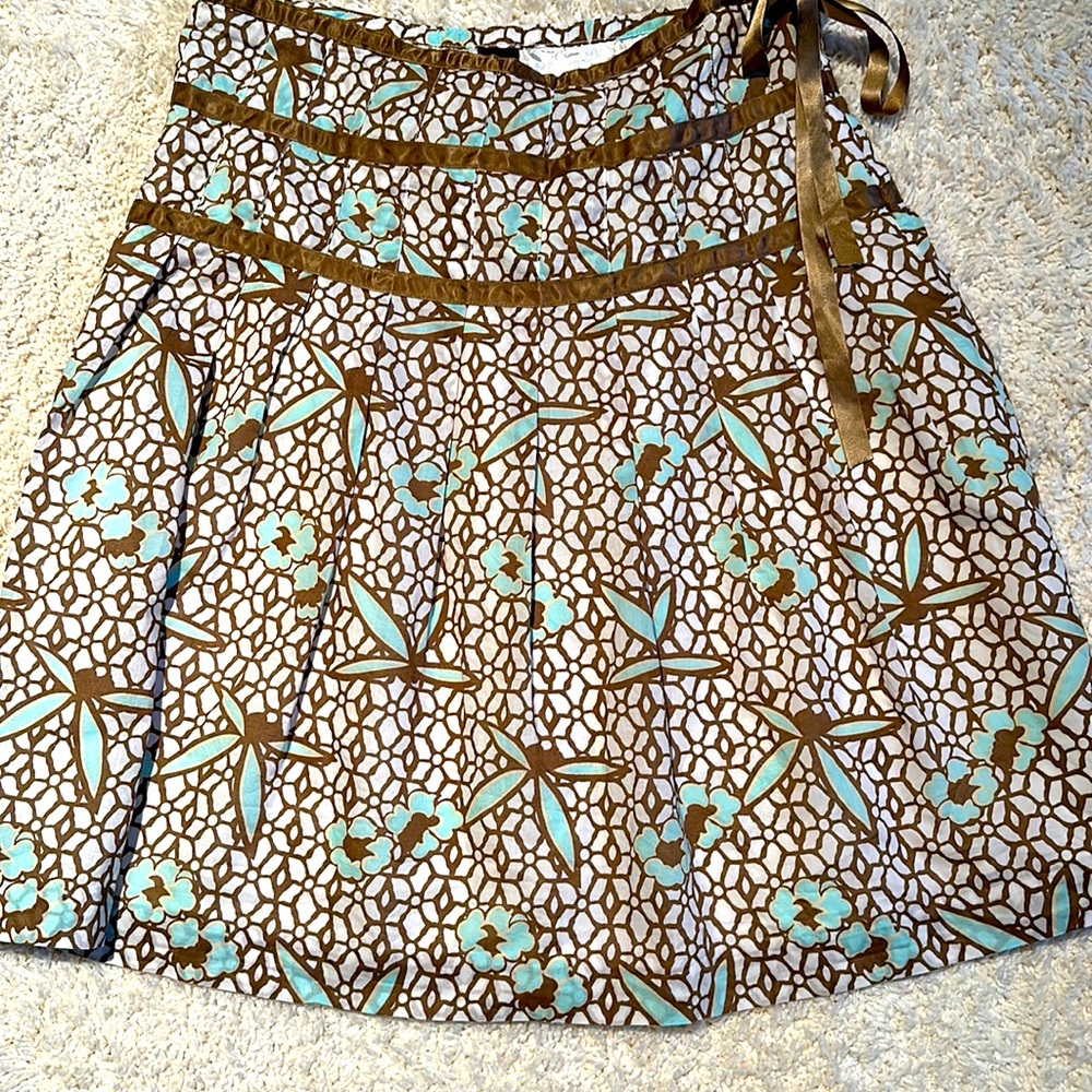 GAP beautiful summer skirt size 10 mint and tan fully lined